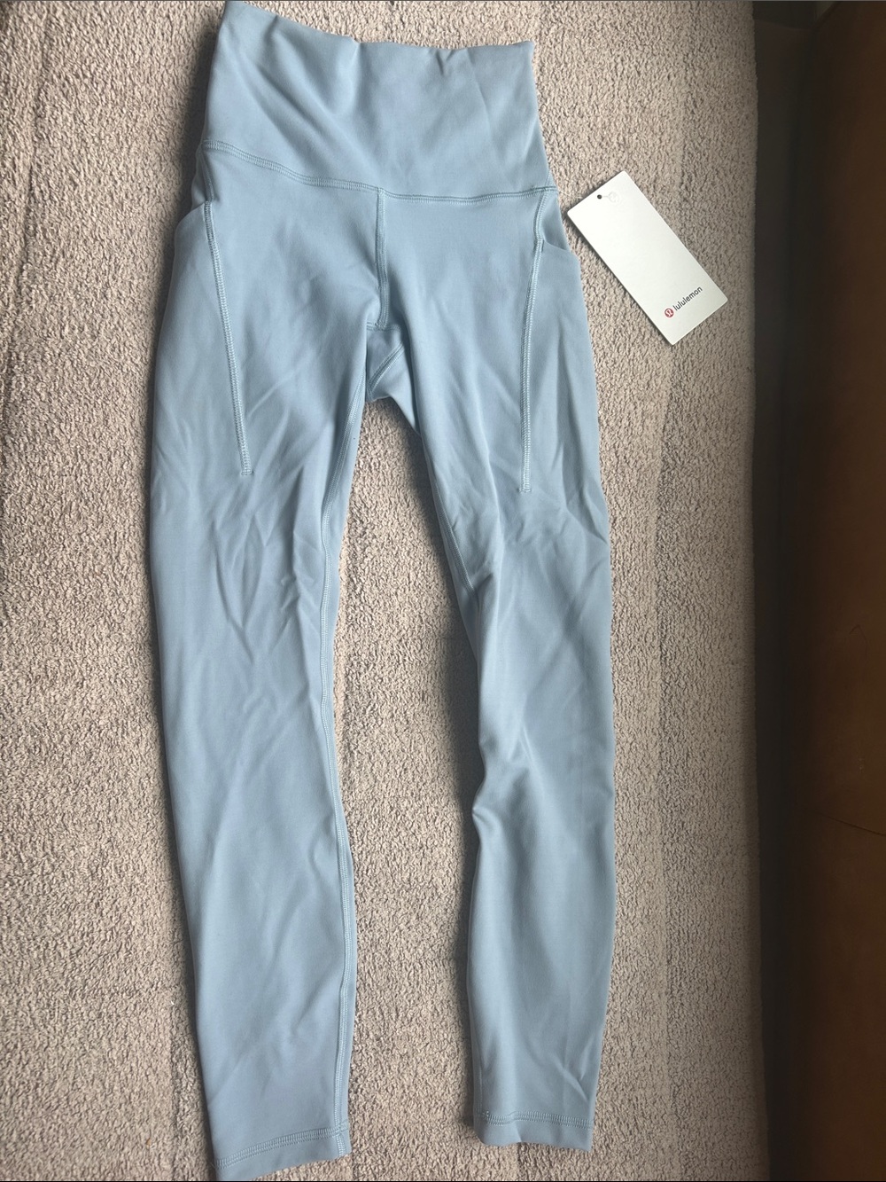 lululemon Light Blue Leggings - Wunder Train HR 25”